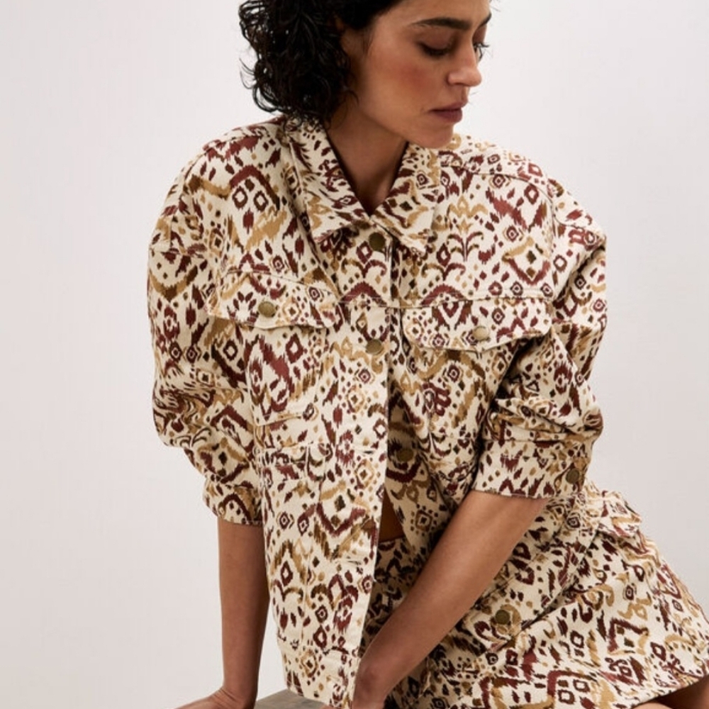 Ikat Denim Jacket